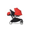 BABYZEN Yoyo 2 Duo, Carrinho de passeio com chassis branco e Pack recm nascido 0+ Vermelho