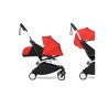 BABYZEN Yoyo 2 Duo, Carrinho de passeio com chassis branco e Pack recm nascido 0+ Vermelho